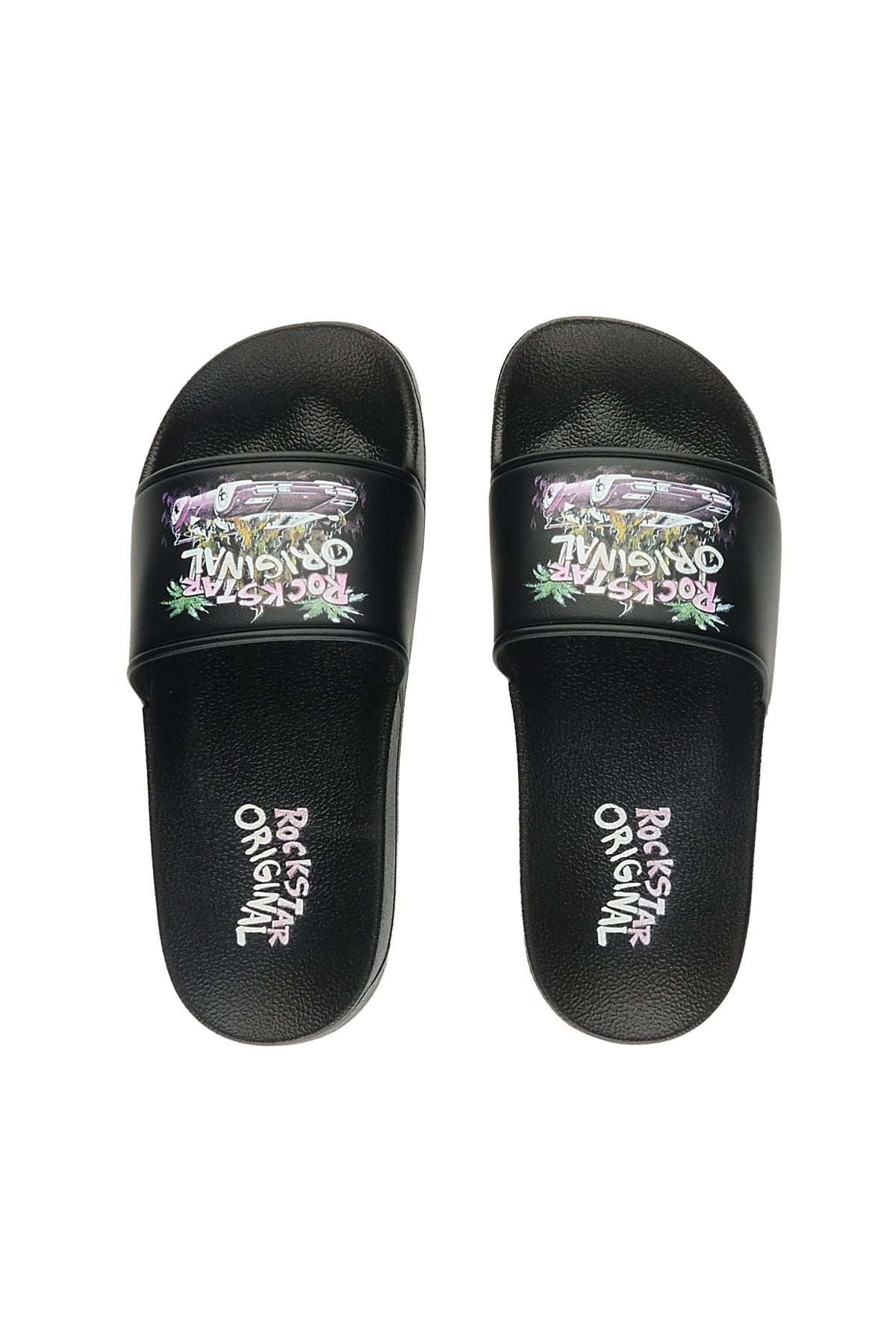 Boys Axrian Black Slides