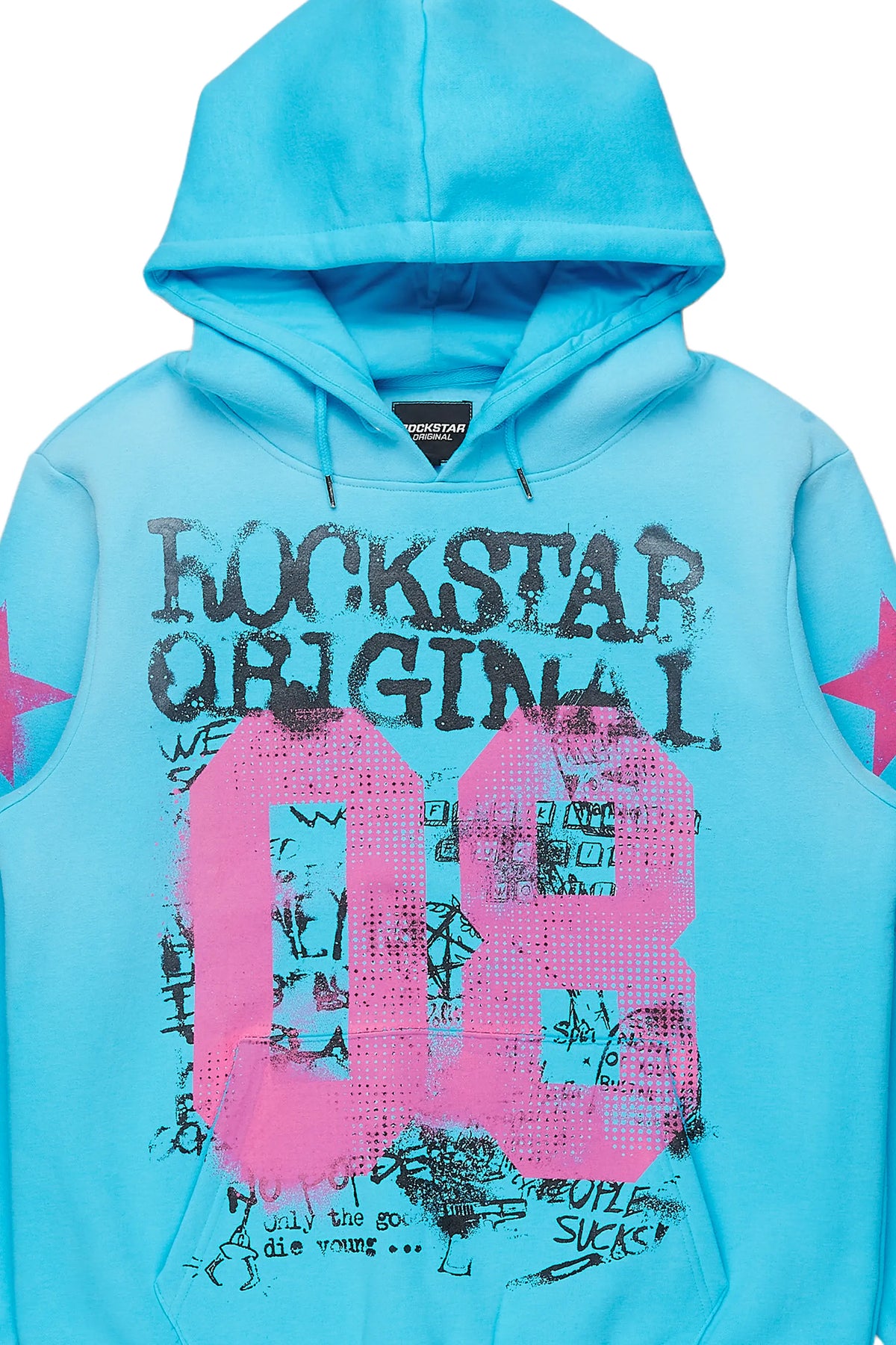 Addax Blue Graphic Hoodie