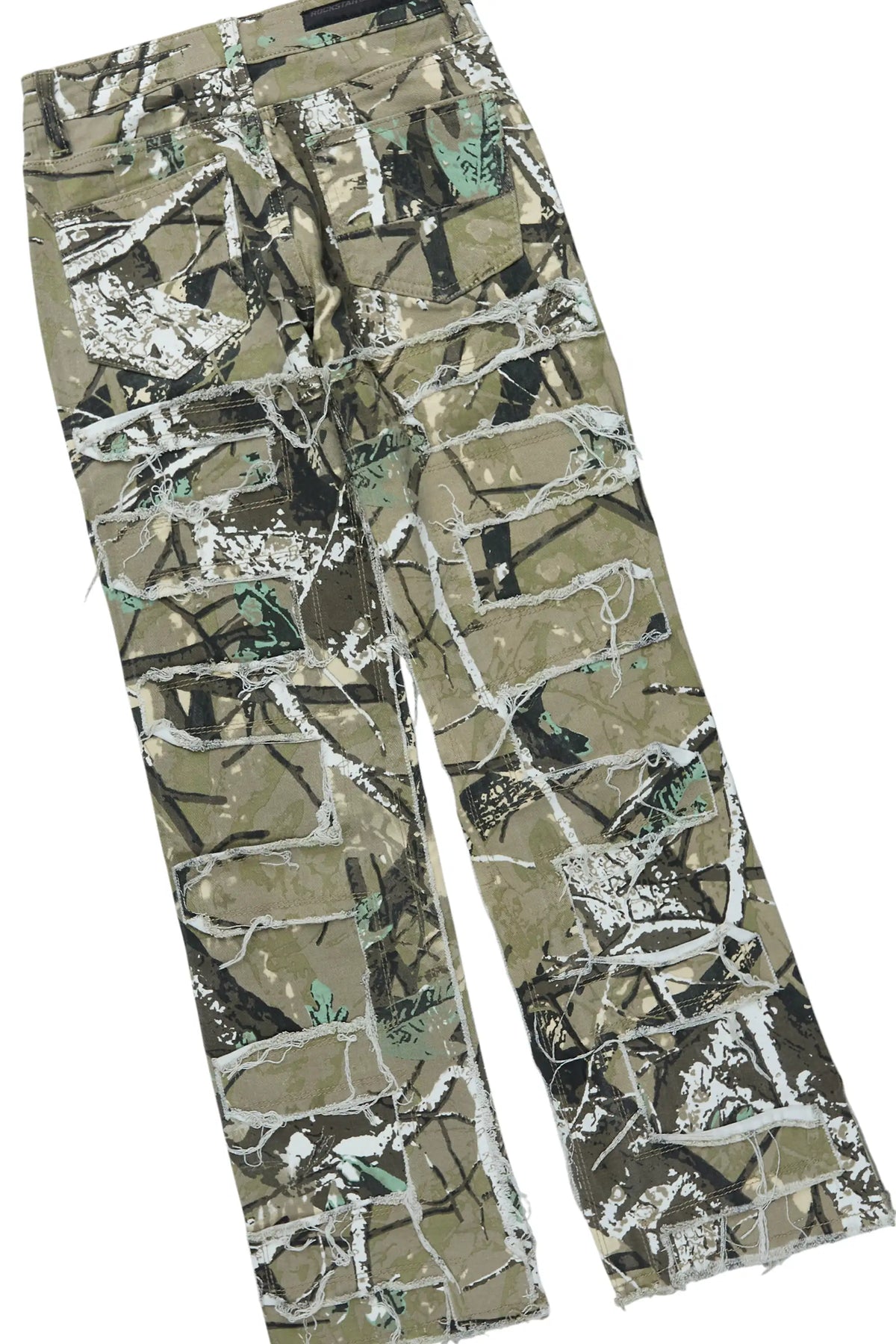 Boys All Eyes Orange Hoodie & Shake Tree Camo Stacked Jean Set