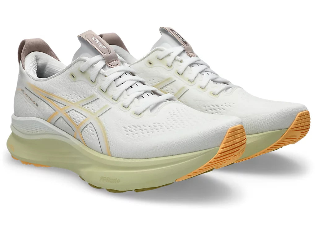 Asics Mens Gel Kayano 32 Wide- White/Orange Glow (1011C051-101)