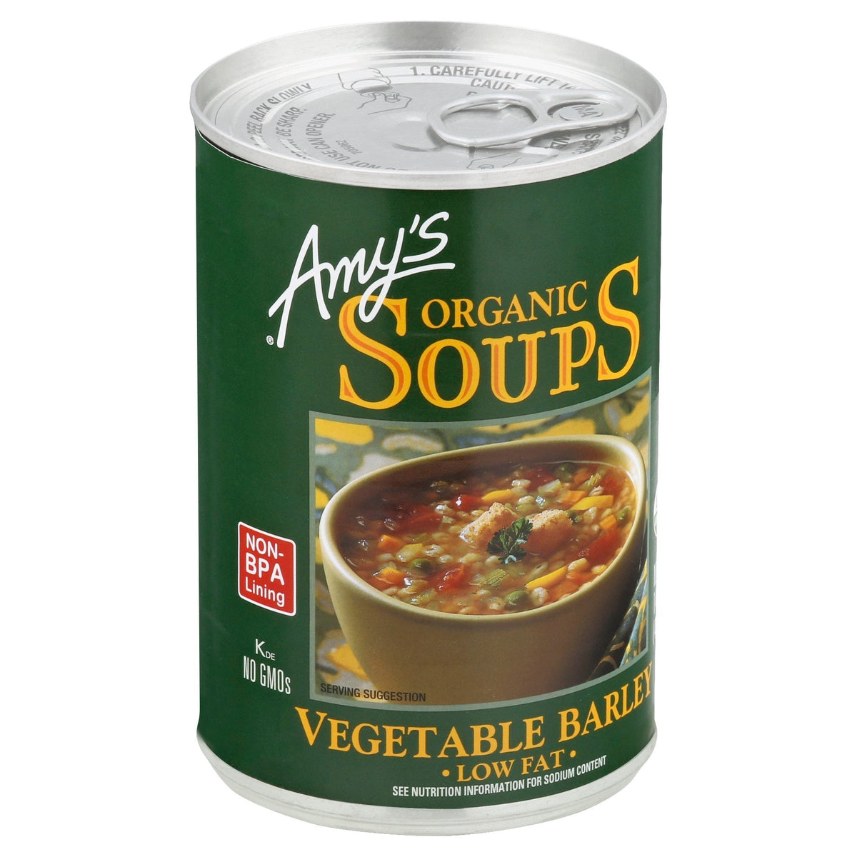 Amy's Organic Low Fat Vegetable Barley Soup - 14.1 OZ 12 Pack
