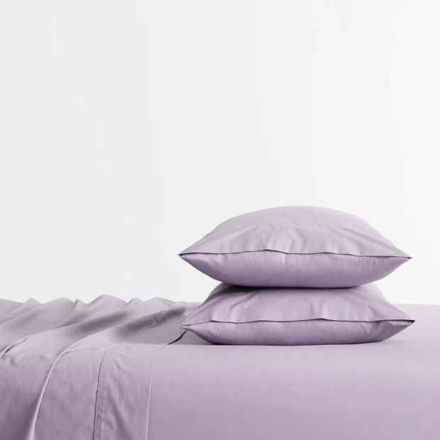 250 Thread Count Australian Cotton 2 Pack Standard Pillowcasses - Lavender