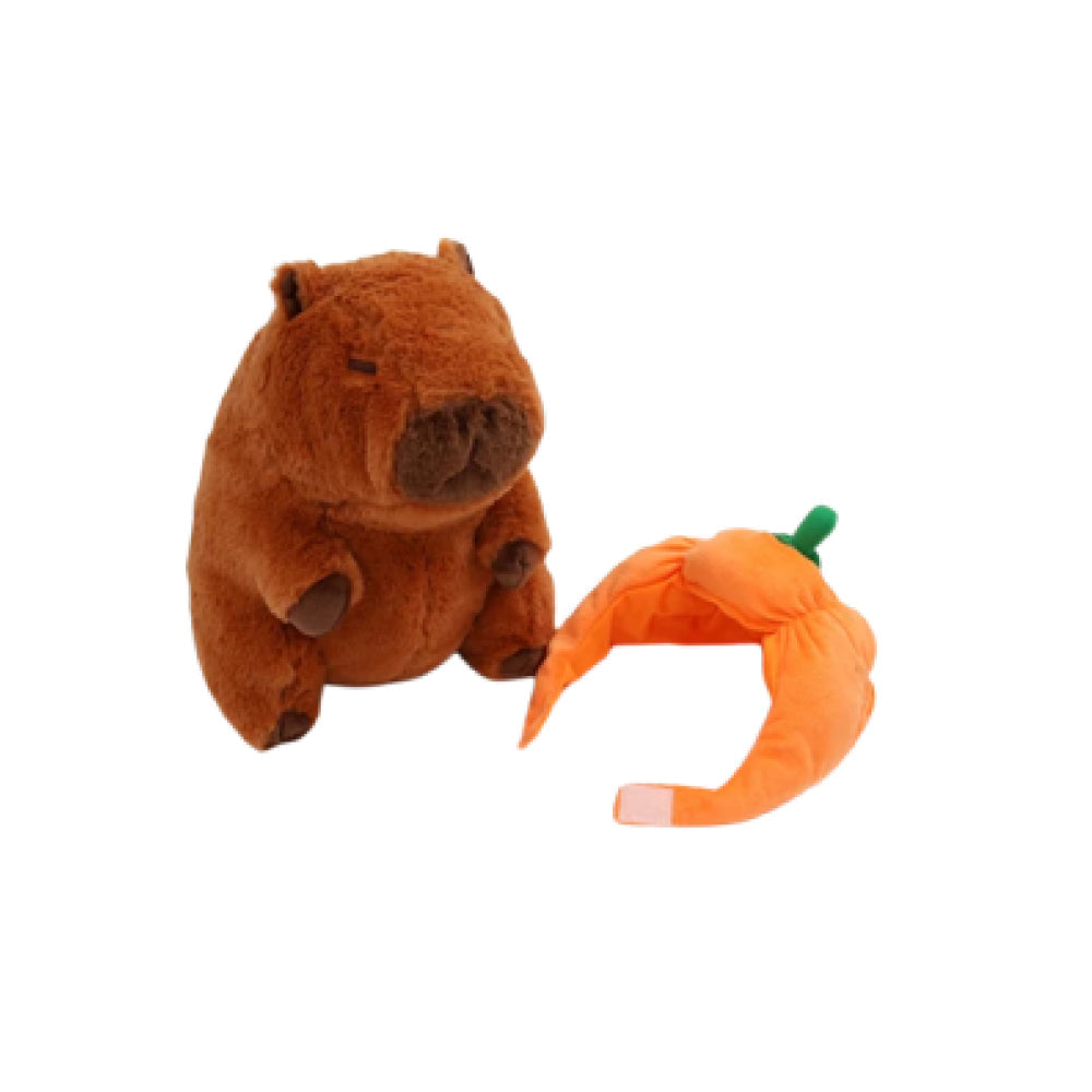 Capybara with Pumpkin Hat 11"