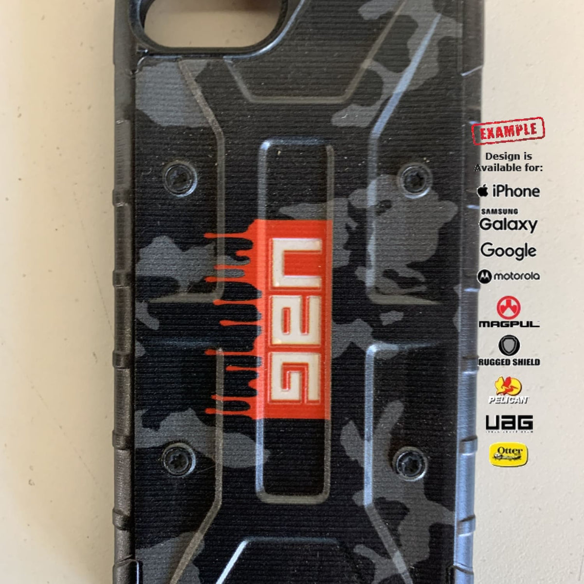 CLEARANCE - Urban Armor Gear Pathfinder Custom UV-Laser Printed Apple iPhone 6 Only CAMO PAINT DRIP (One-Off Sample) -EGO109