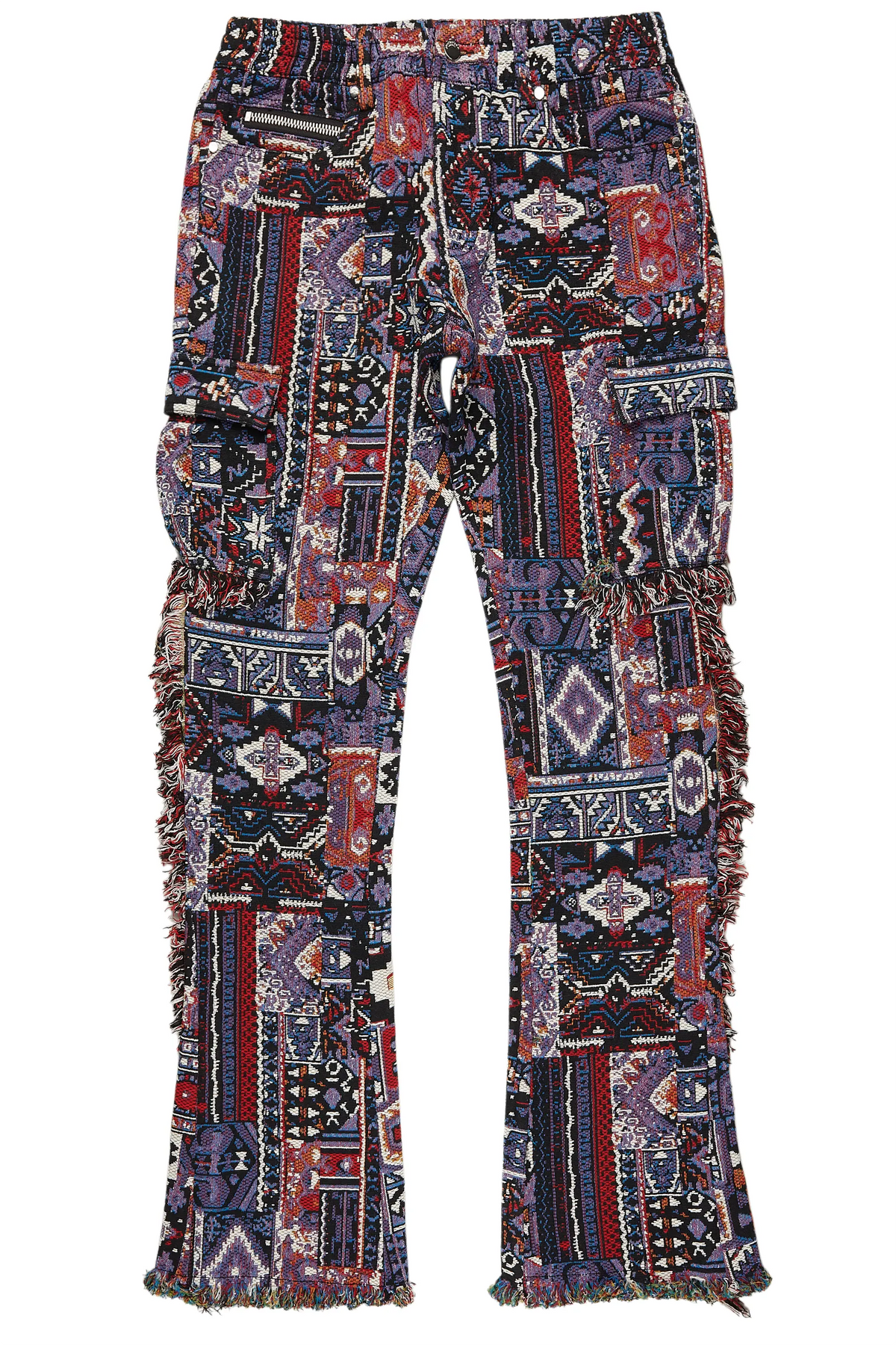 Ayami Purple Slim Tapestry Flare Jean