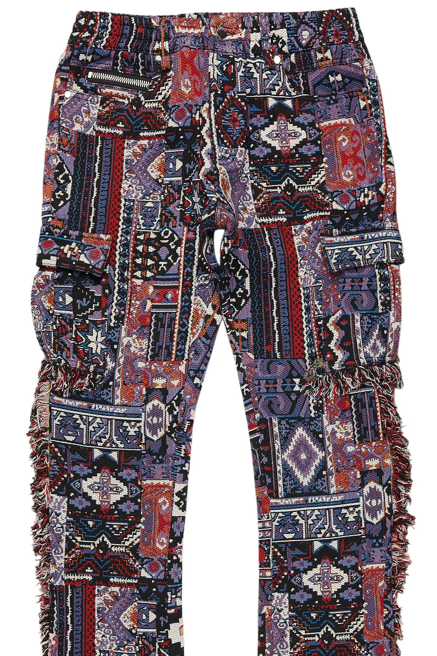 Ayami Purple Slim Tapestry Flare Jean