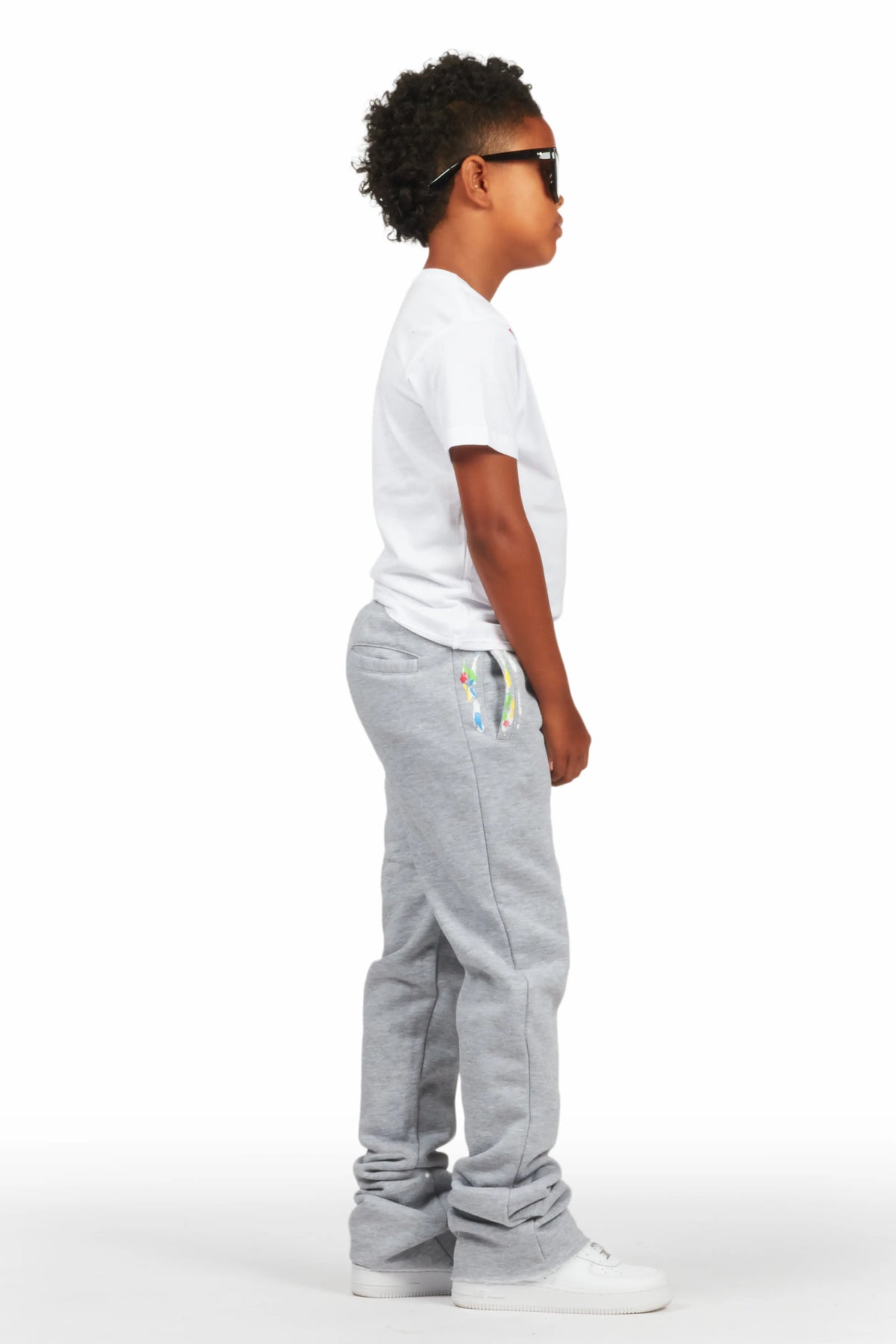 Boys Artemi Grey/White T-Shirt Super Stacked Set