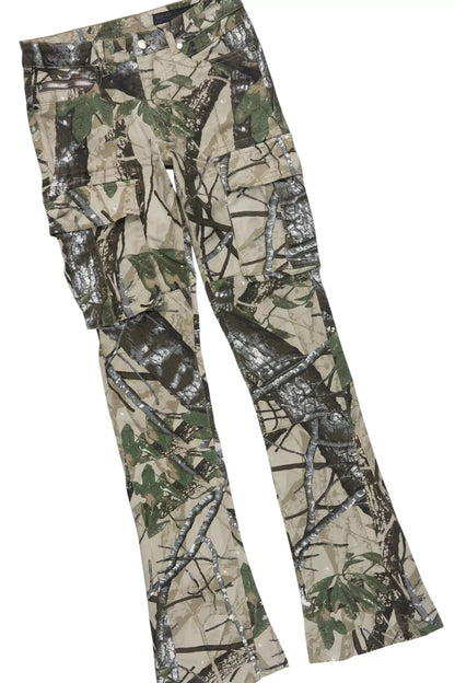 Amos White Camo T-Shirt/Stacked Flare Jean Bundle