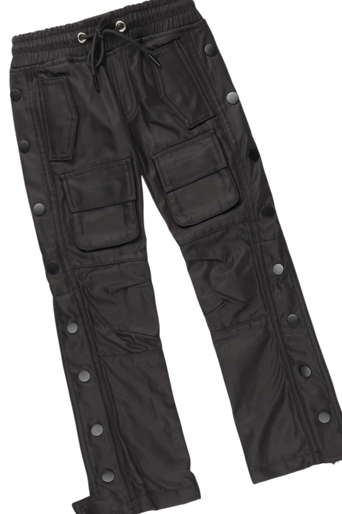 Boys Agron Grey/Black T-Shirt/Nylon Pant Set