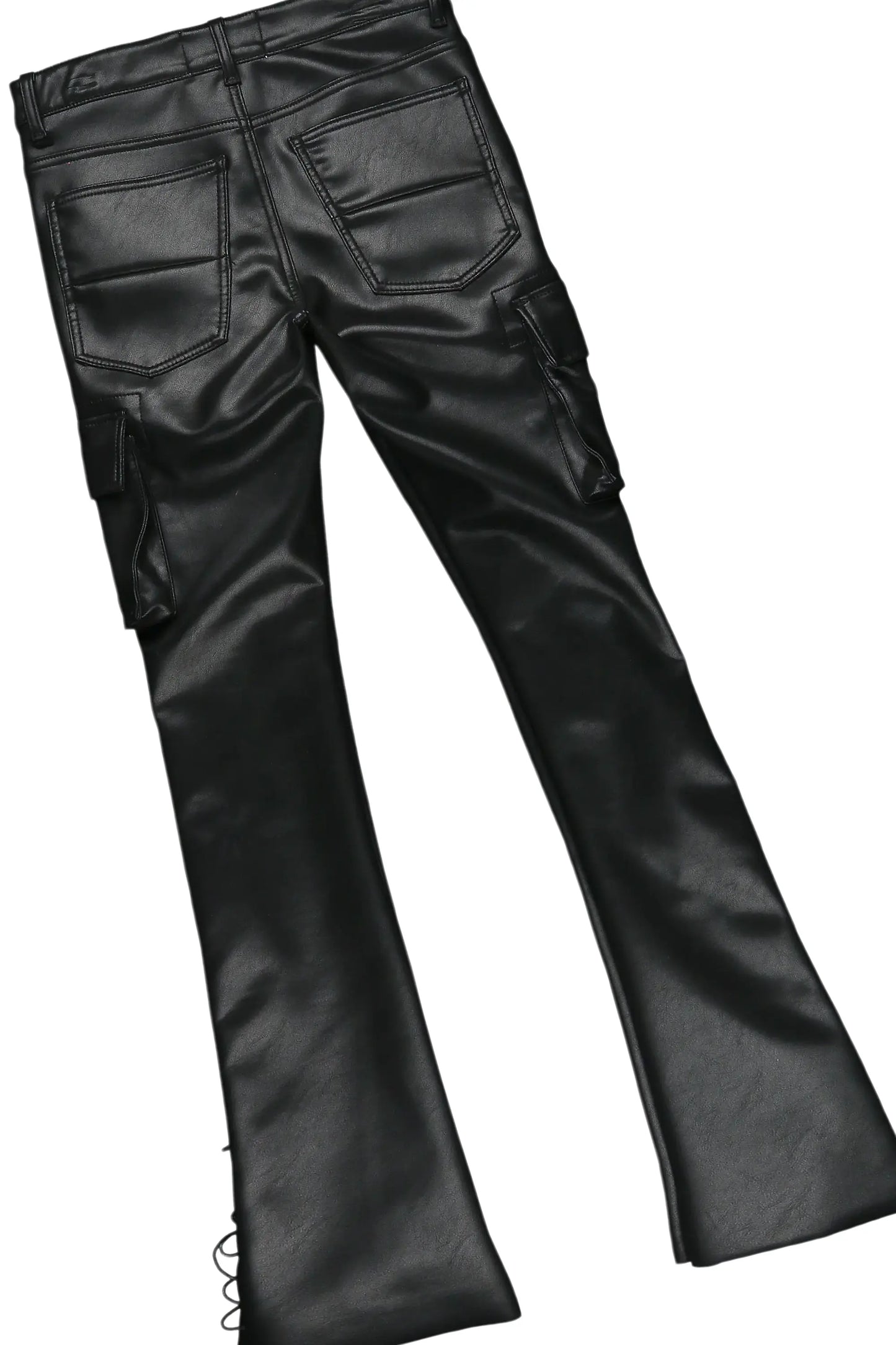 Banyan Black Long Sleeve T-Shirt & Honor Stacked Flare PU Jean Bundle