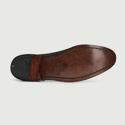 Director Wholecut Black Leather Shoes