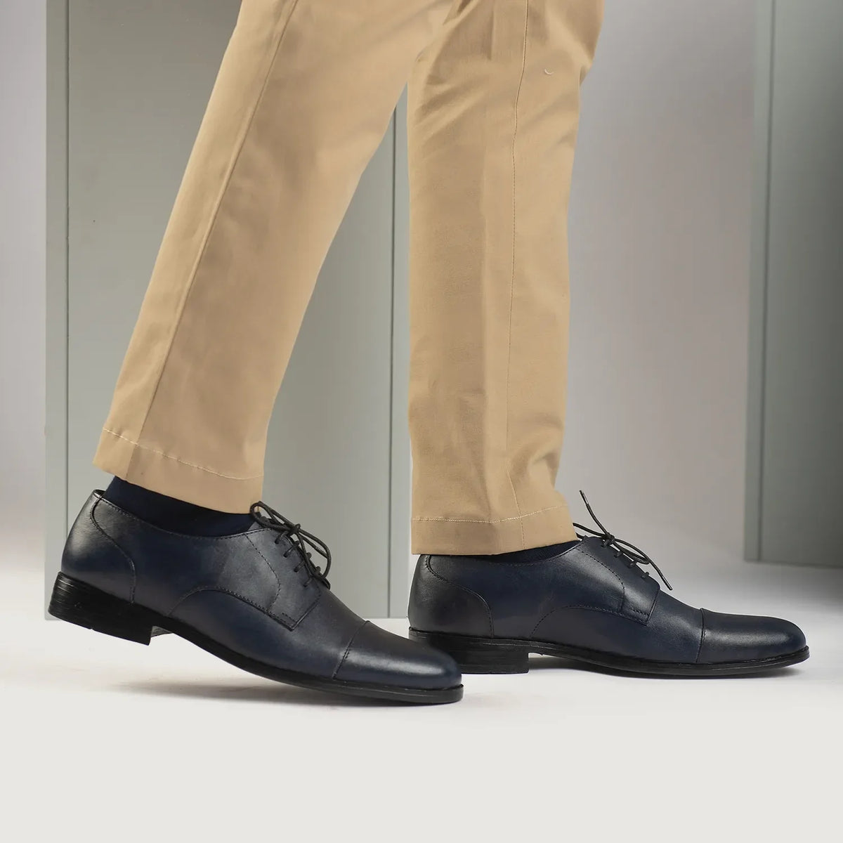 Attorney Derby Midnight Blue Leather Shoes