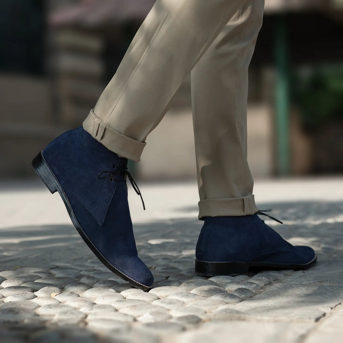 Corry Chukka Midnight Blue Suede Leather Boots