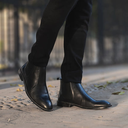 Clarkson Chelsea Black Leather Boots