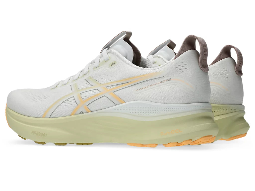 Asics Mens Gel Kayano 32 Wide- White/Orange Glow (1011C051-101)