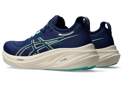 Asics Womens Gel Nimbus 26- Blue Expanse/Aurora Green (1012B601-400)