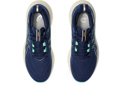 Asics Womens Gel Nimbus 26- Blue Expanse/Aurora Green (1012B601-400)