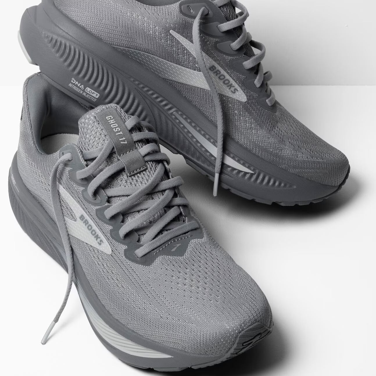 Brooks Men's Ghost 17 (Wide) - Primer Gray/Oyster Mushroom