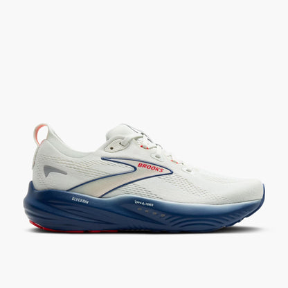 Brooks Men's Glycerin 22 - Gray/Navy Peony/Fiery Red