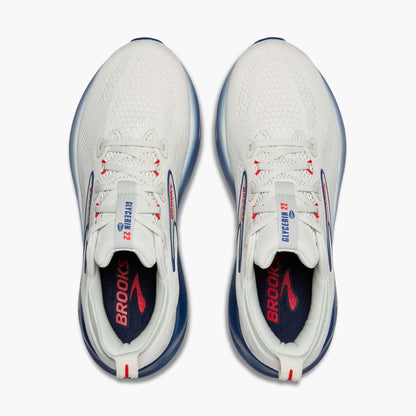 Brooks Men's Glycerin 22 - Gray/Navy Peony/Fiery Red