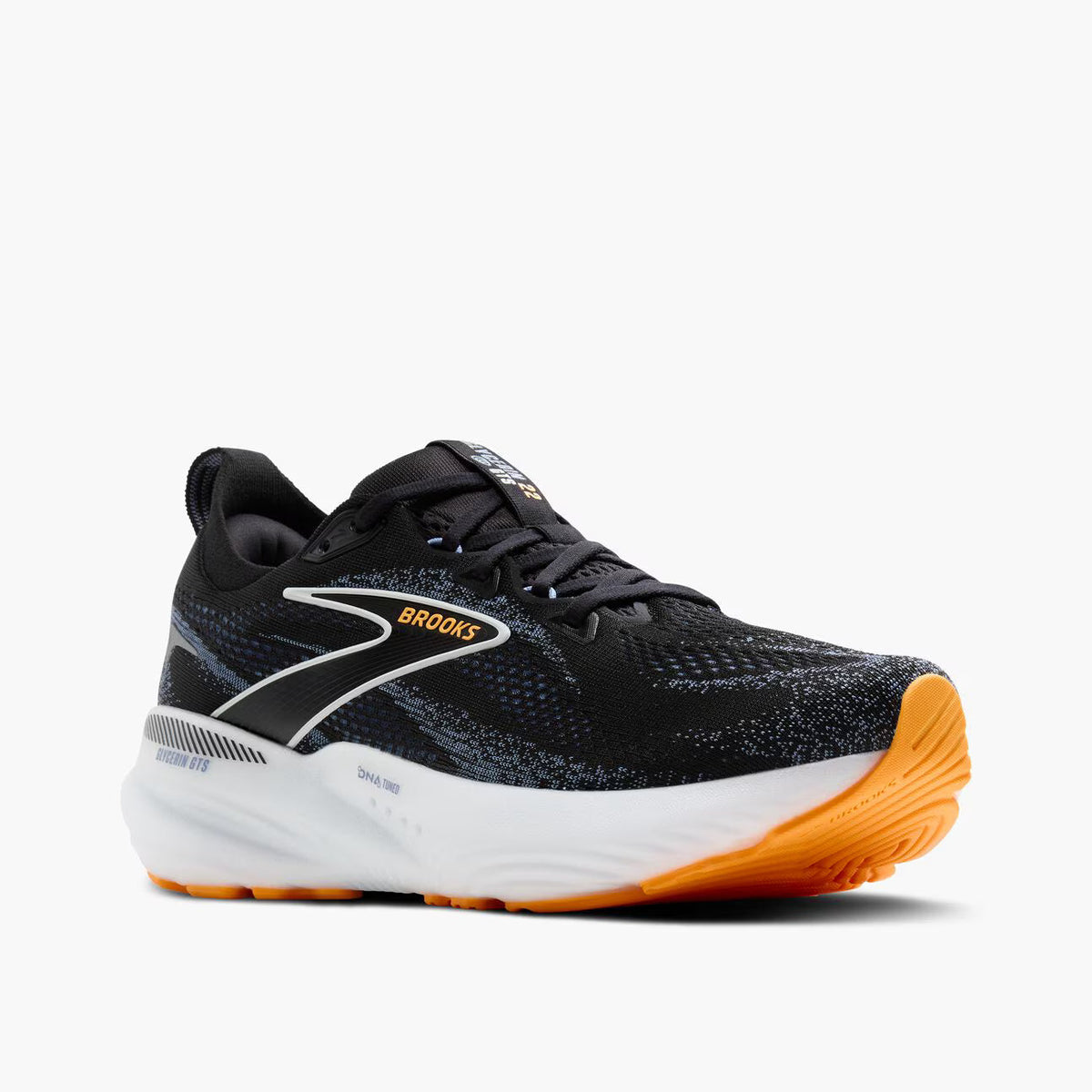 Brooks Men's Glycerin GTS 22 - Black/Country Blue/Orange Pop