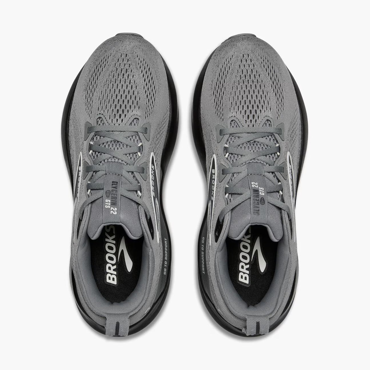 Brooks Men's Glycerin GTS 22 (Wide) - Primer Gray/Ebony/Bluewash