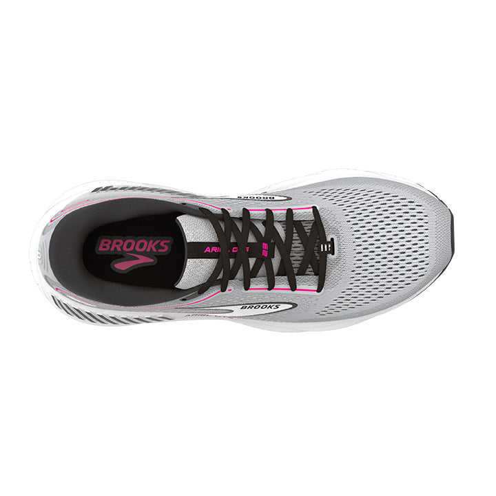 Brooks Womens Ariel GTS 23- Grey/Black/Pink (1203901B078)