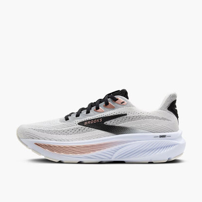 Brooks Women's Ghost 17 (Wide) - White/Black/Rose Gold