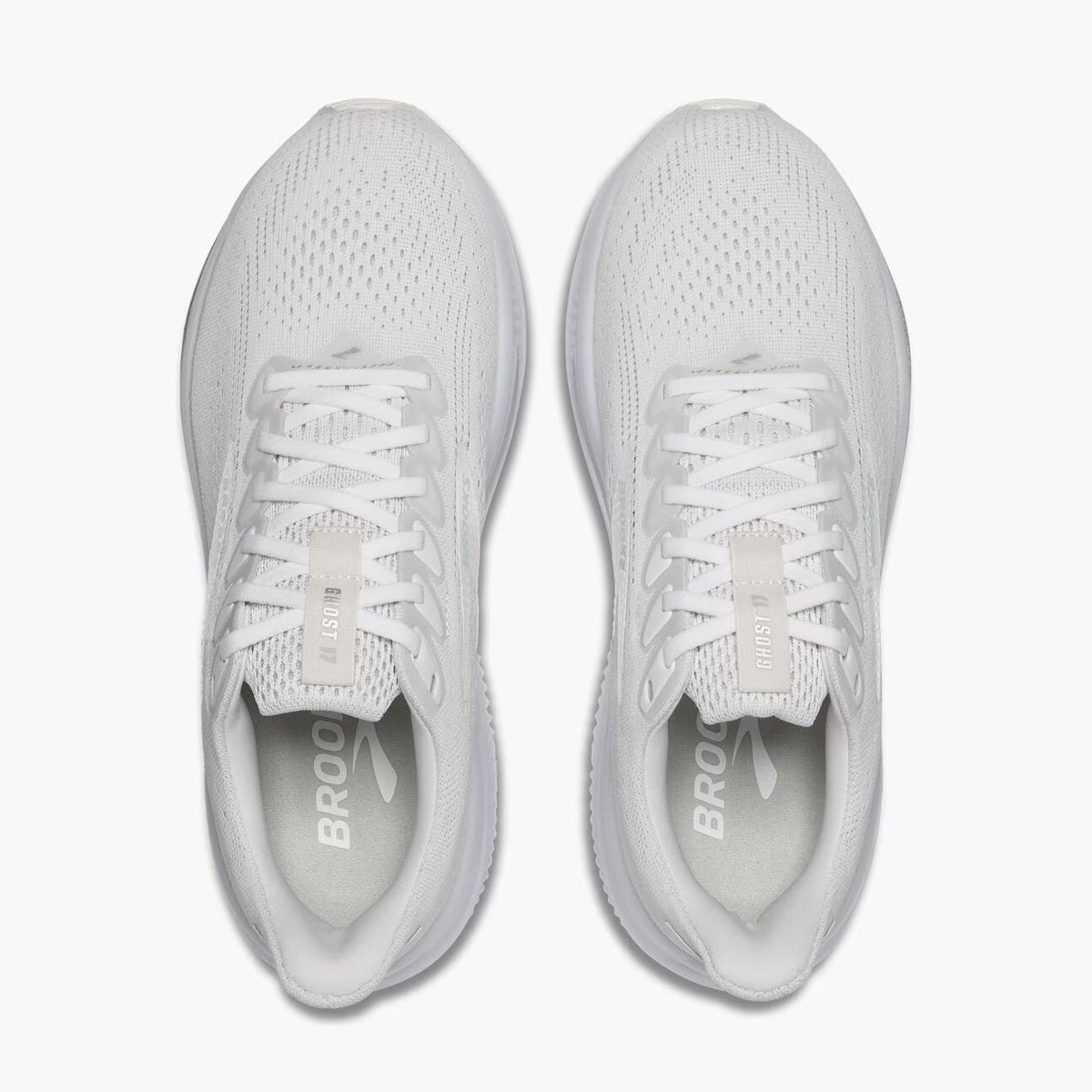 Brooks Women's Ghost 17 (Wide) - White/White/Grey