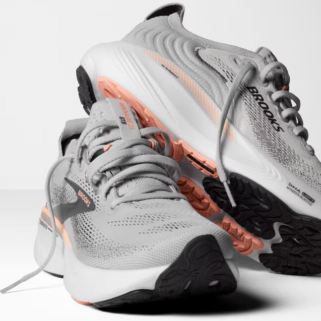 Brooks Women's Adrenaline GTS 25 - Grey/Blackened Pearl/Coral - Narrow (2A)