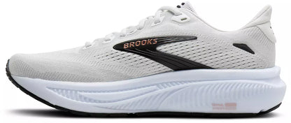 Brooks Women's Ghost 18 (Wide) - White/Black/Rose Gold