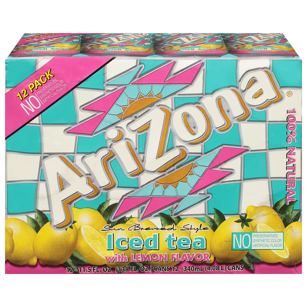 AriZona Lemon Iced Tea - 11.5 oz Cans 12 Pack