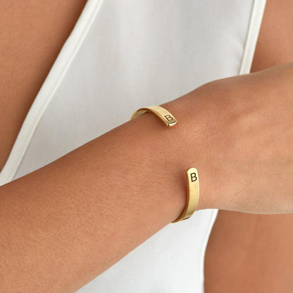 Rose Gold Thick Engraved Bangle