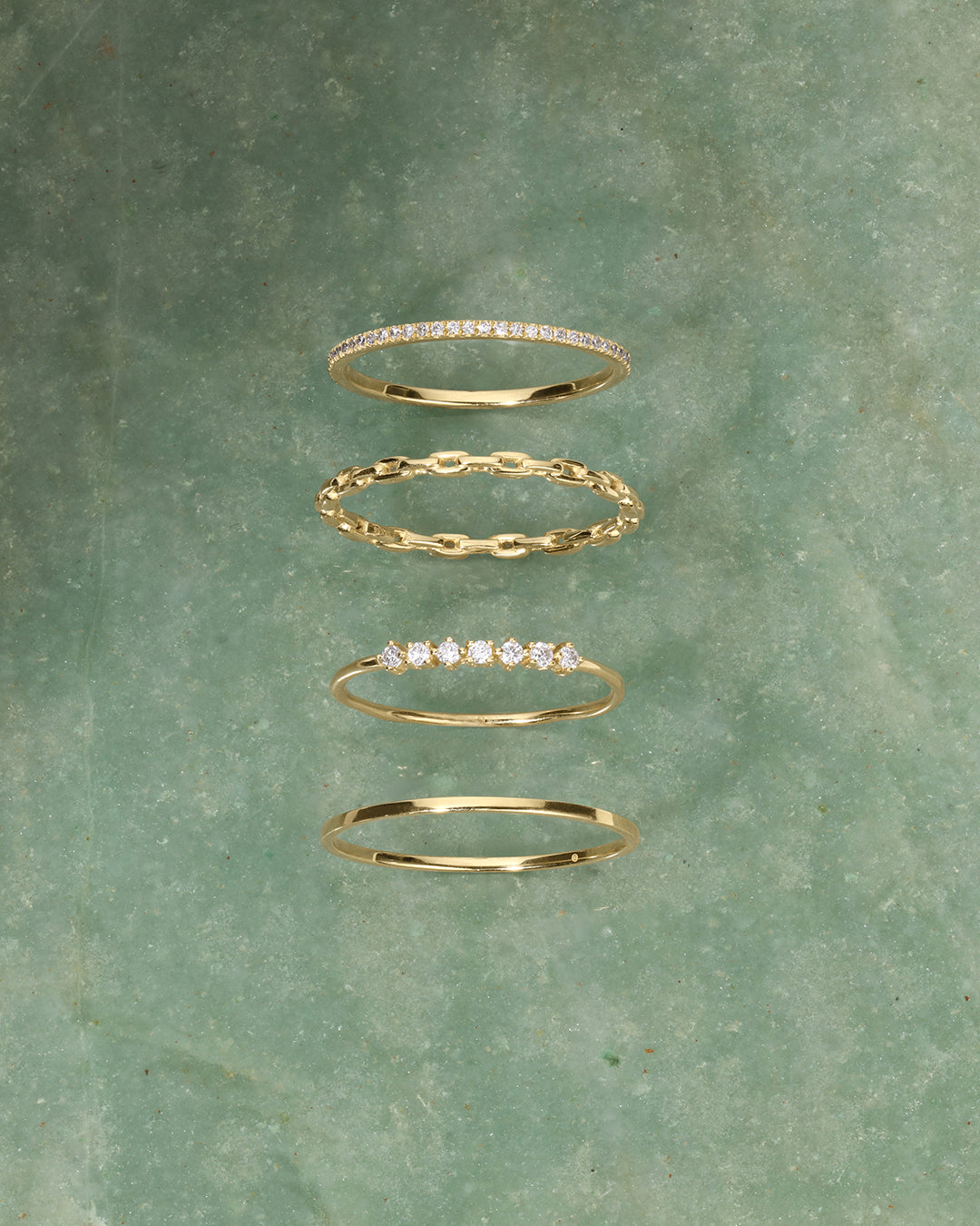 14K Diamond Bar Eternity Ring