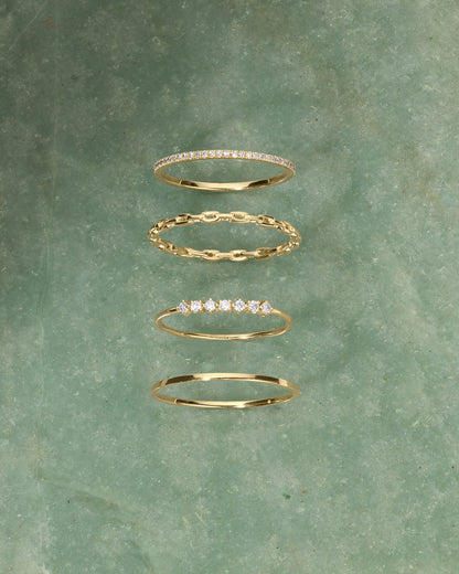 14K Diamond Bar Eternity Ring