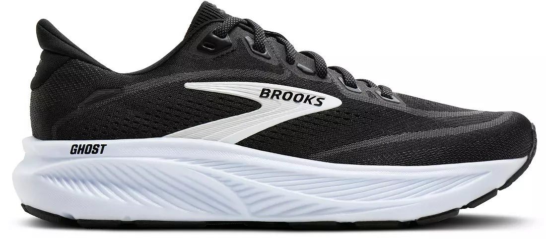 Brooks Women's Ghost 18 (Wide) - Black/Grey/White