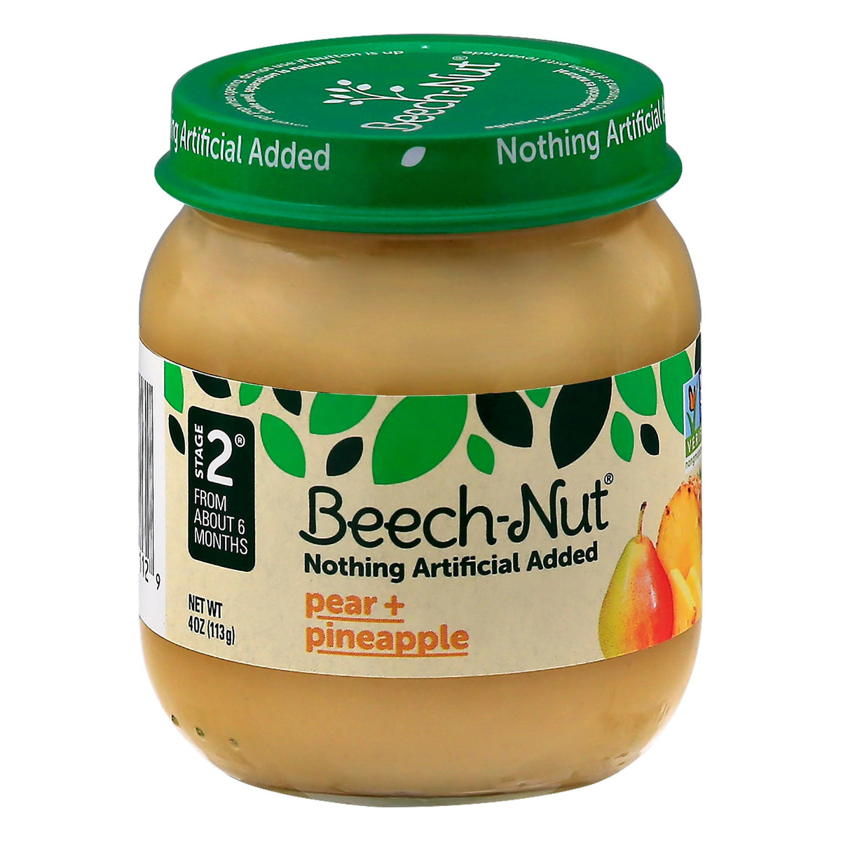 Beechnut Stage 2 Pears & Pineapple - 4 OZ 10 Pack