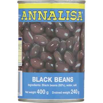 Annalisa Black Beans 400g