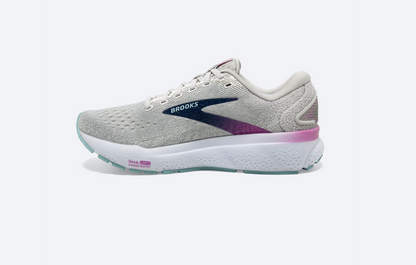 Brooks Womens Ghost 16 - White/Grey/Estate Blue (1204071B175)