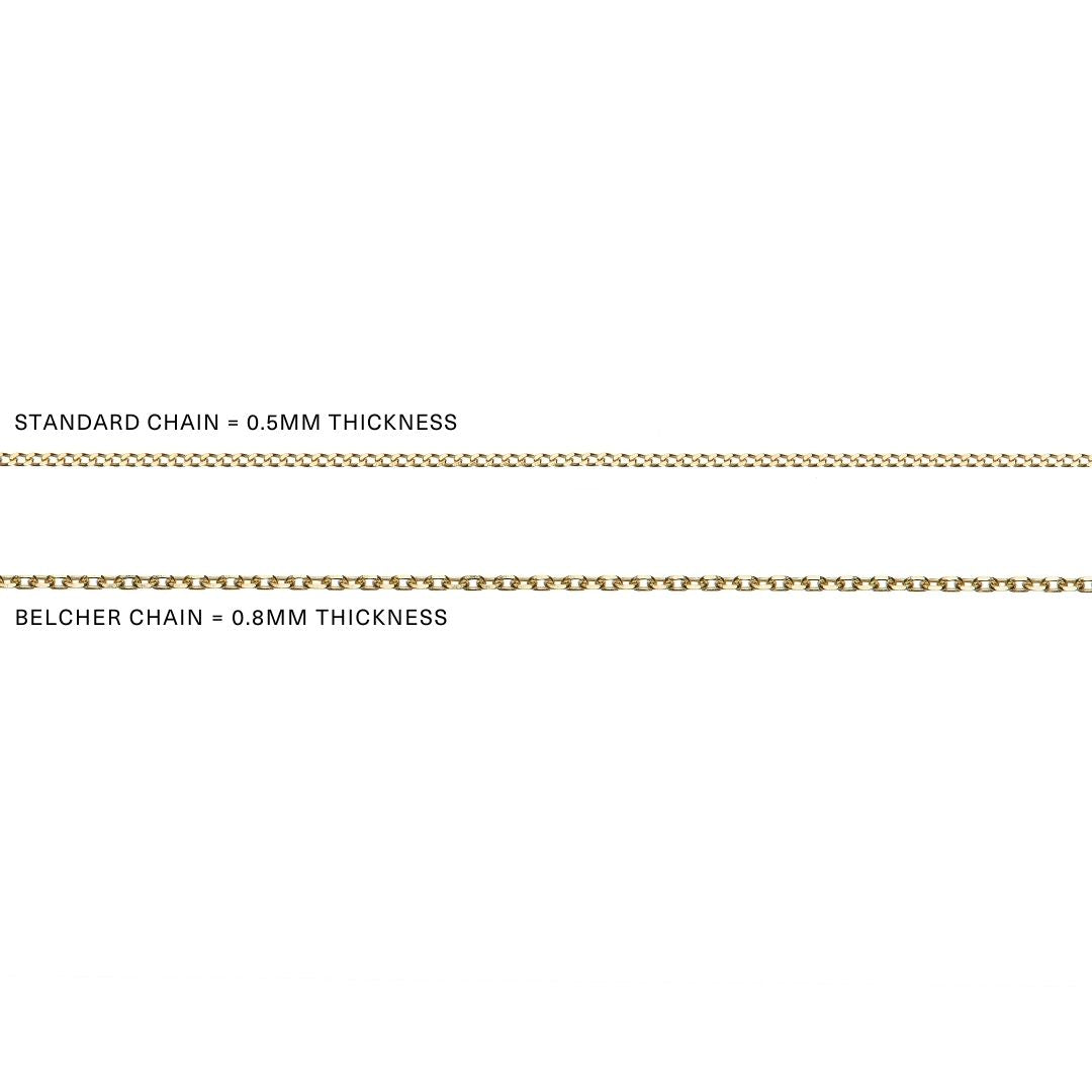 Solid Gold Small Octagonal St Christopher Necklace