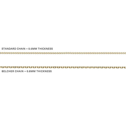 Solid Gold Small Octagonal St Christopher Necklace