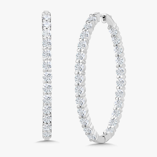 Mama's Georgie Double Sided Eternity Diamond Hoop Earrings 11.84 ctw
