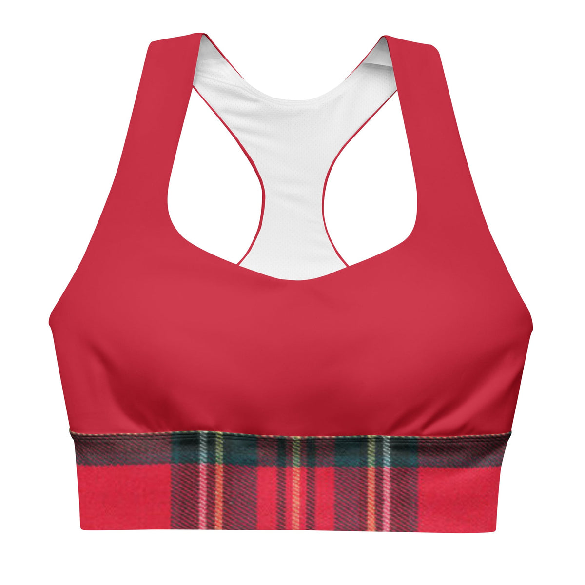 GymBum UK Caledonia Crimson Longline Sports Bra