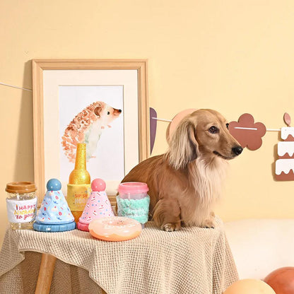 Yappy Birthday - Party Hat TPR Rubber Dog Toy