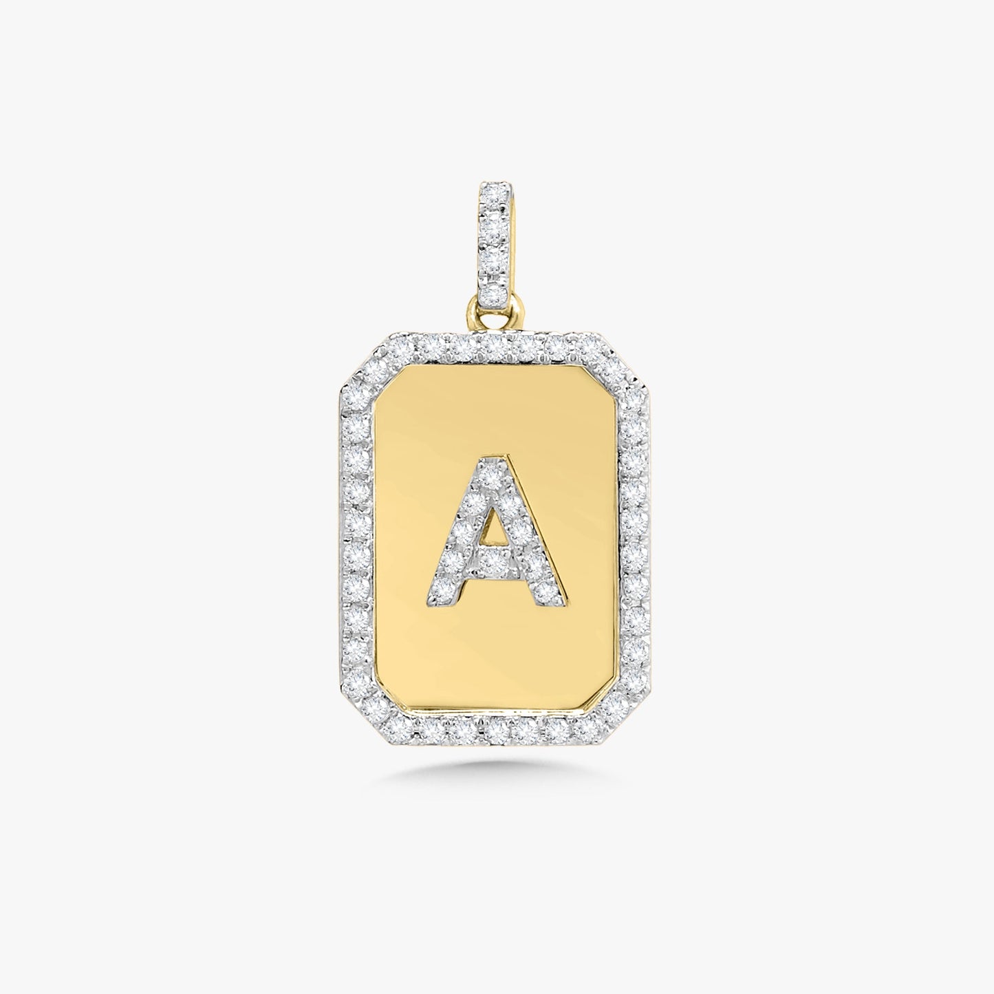 Initial Dog Tag Charm