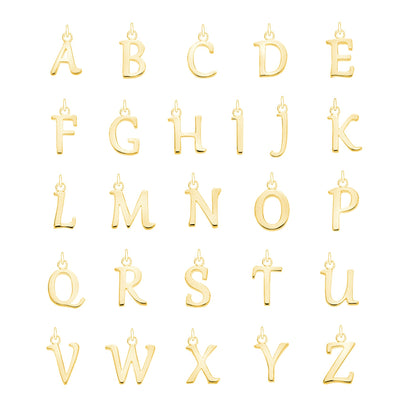 Solid Gold Individual Curve Initial Charm