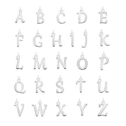 Silver Pearl Initial Letter Bracelet