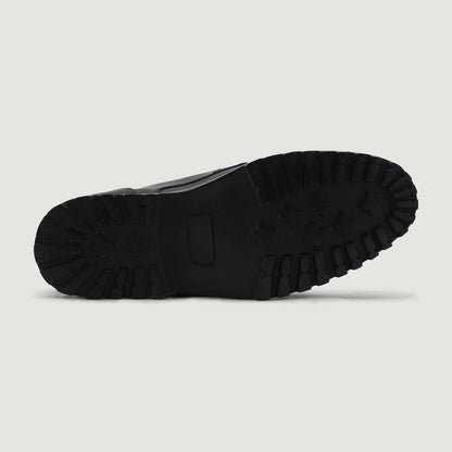 Knight Derby Matte Black Pullup Leather Boots - TerraGrip