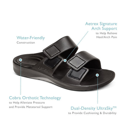 Aetrex Mens Milos Orthotic Slides (L9200M)