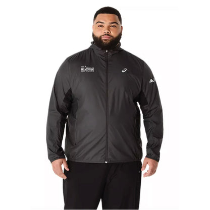 2026 ASICS Los Angeles Marathon FINISHER - ASICS Men's Silver Jacket Black (2011D235) (LA26-35)